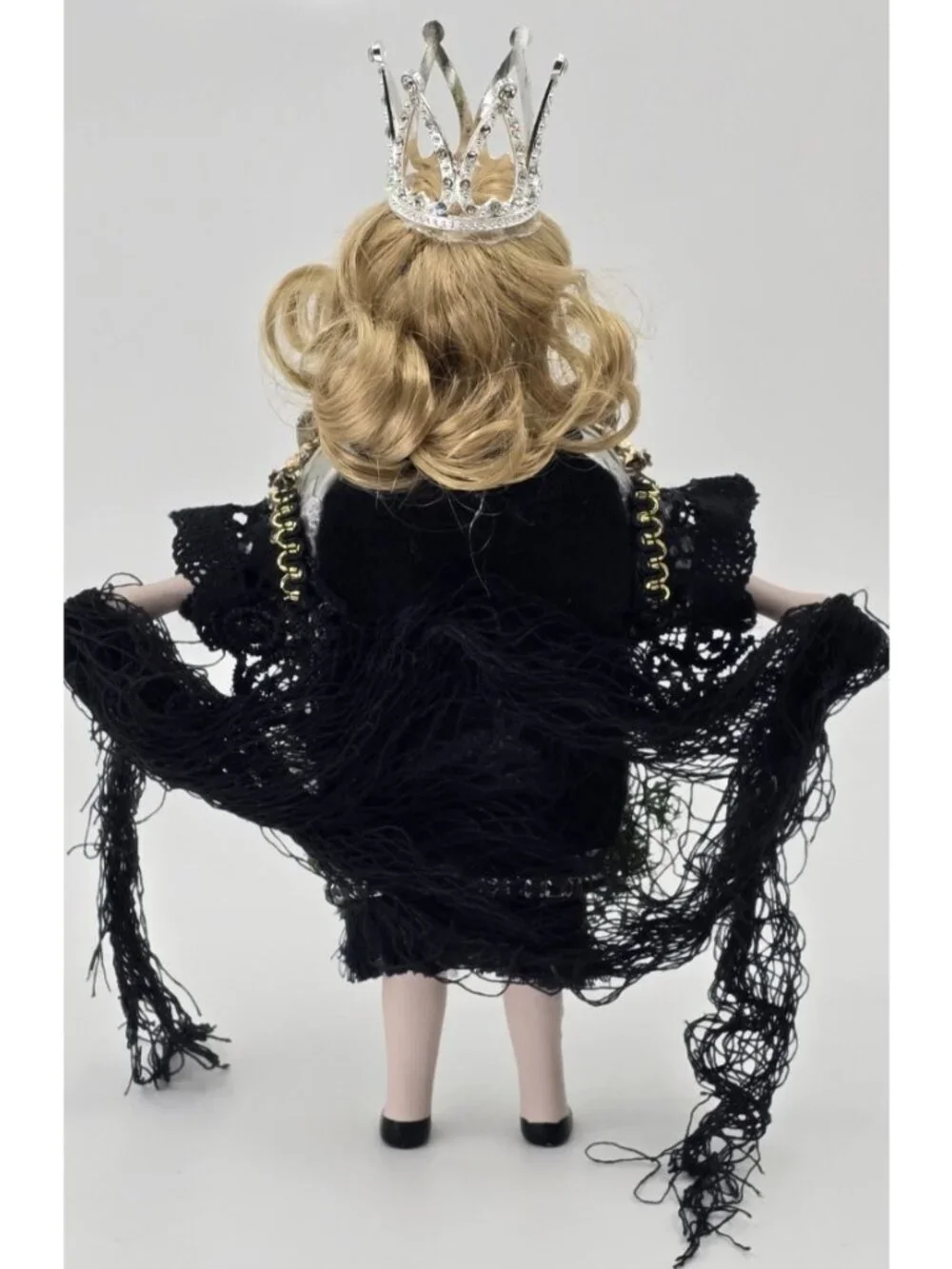 OOAK Mixed Media Assemblage Art Doll Masquerade Queen Witch Gothic Curiosity 10